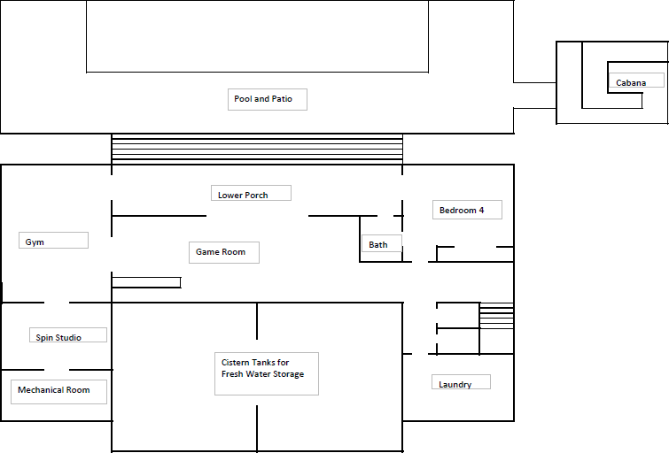 Floor plan, lower level